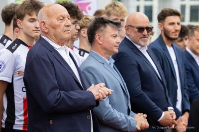 Zdjęcie z konferencji prasowej zapowiadającej Puchar Świata w siatkówce plażowej w Rzeszowie. Fot. Grzegorz Bukała UMRz